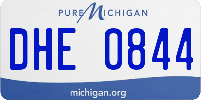 MI license plate DHE0844