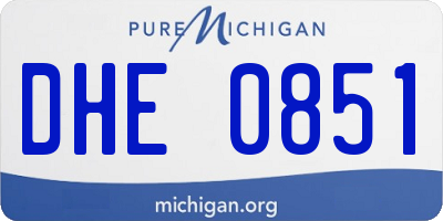 MI license plate DHE0851