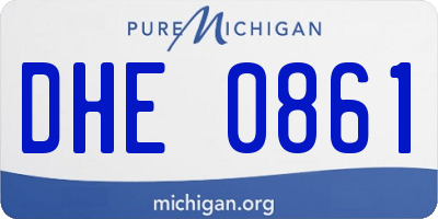 MI license plate DHE0861