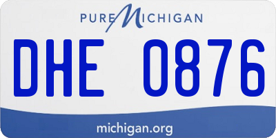 MI license plate DHE0876