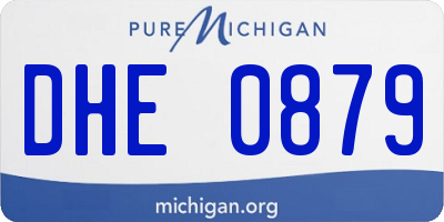 MI license plate DHE0879