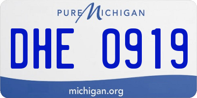 MI license plate DHE0919