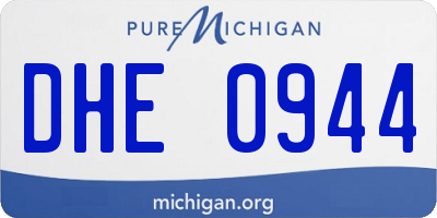 MI license plate DHE0944