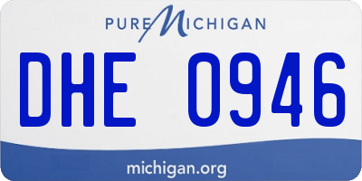 MI license plate DHE0946