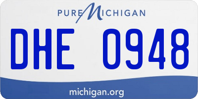 MI license plate DHE0948