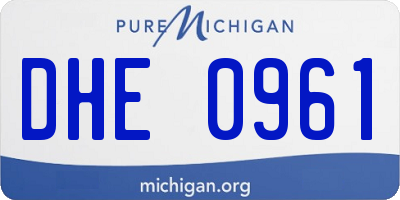 MI license plate DHE0961