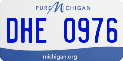 MI license plate DHE0976