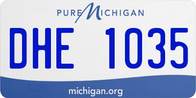 MI license plate DHE1035
