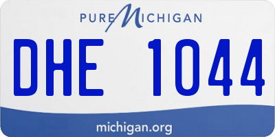 MI license plate DHE1044