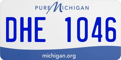 MI license plate DHE1046