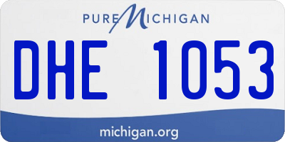 MI license plate DHE1053