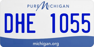 MI license plate DHE1055
