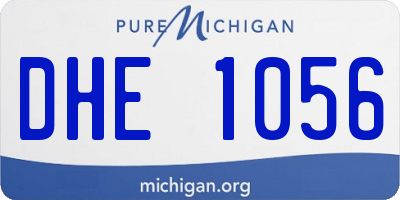 MI license plate DHE1056