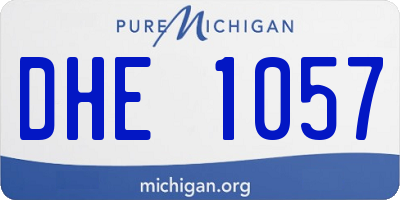 MI license plate DHE1057