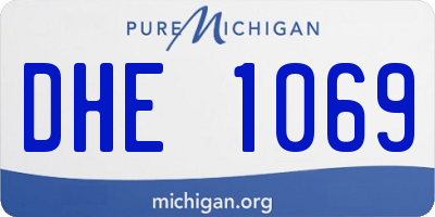 MI license plate DHE1069