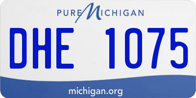 MI license plate DHE1075