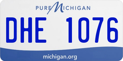 MI license plate DHE1076