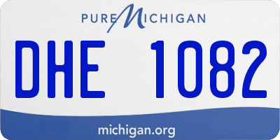 MI license plate DHE1082