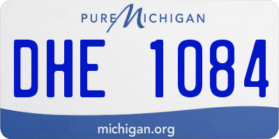 MI license plate DHE1084
