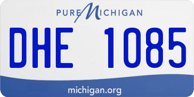 MI license plate DHE1085