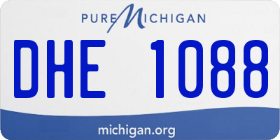 MI license plate DHE1088
