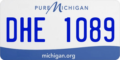 MI license plate DHE1089