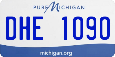 MI license plate DHE1090