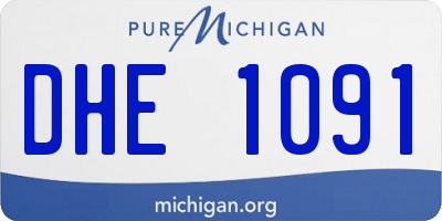 MI license plate DHE1091