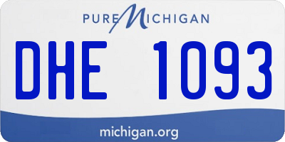 MI license plate DHE1093