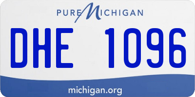 MI license plate DHE1096
