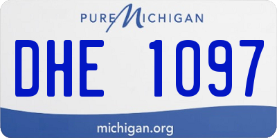 MI license plate DHE1097