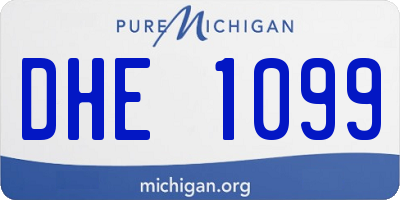 MI license plate DHE1099