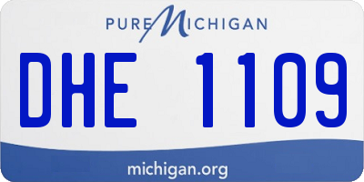 MI license plate DHE1109
