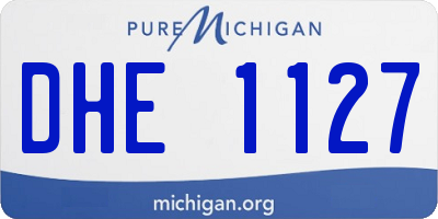 MI license plate DHE1127