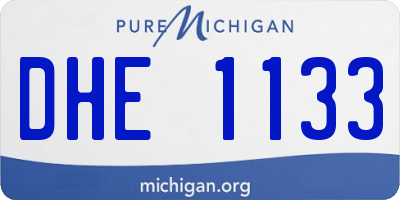 MI license plate DHE1133
