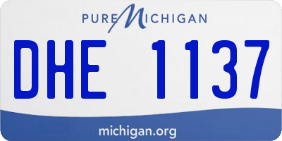 MI license plate DHE1137