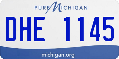 MI license plate DHE1145