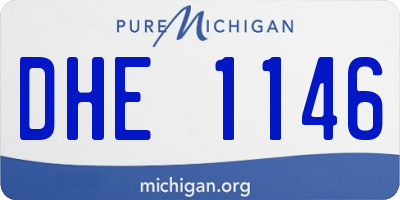 MI license plate DHE1146