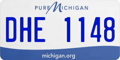 MI license plate DHE1148