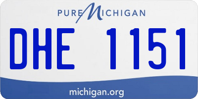 MI license plate DHE1151
