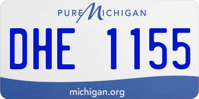 MI license plate DHE1155
