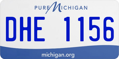 MI license plate DHE1156