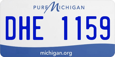 MI license plate DHE1159
