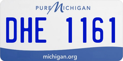 MI license plate DHE1161