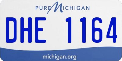 MI license plate DHE1164