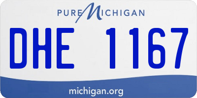 MI license plate DHE1167