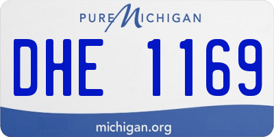 MI license plate DHE1169