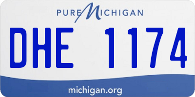 MI license plate DHE1174