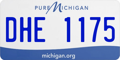 MI license plate DHE1175
