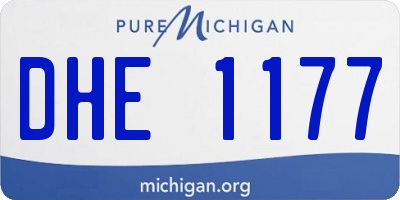 MI license plate DHE1177